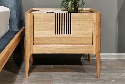 Тумба прикроватная "Бергамо"; дуб натуральный