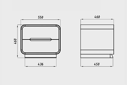 Тумба прикроватная "Монблан"