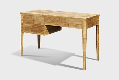 Стол письменный "Уоллстрит"; *А-012.13.1; к-бейц-масло, ф-бейц-масло, вст-белый