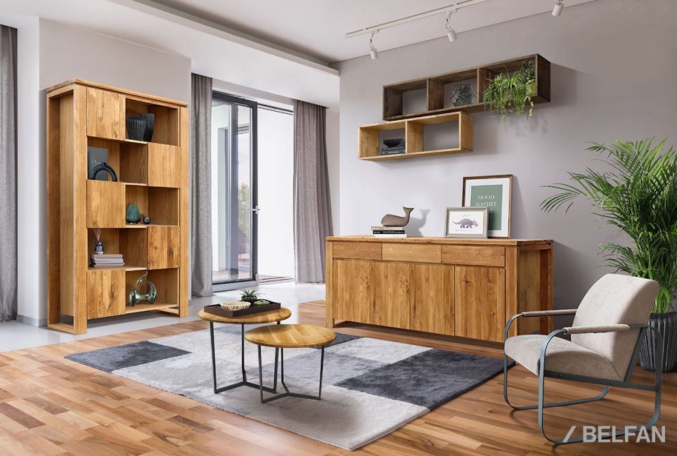 Стол журнальный "Арт" круглый 40 массив дуба, металл 4