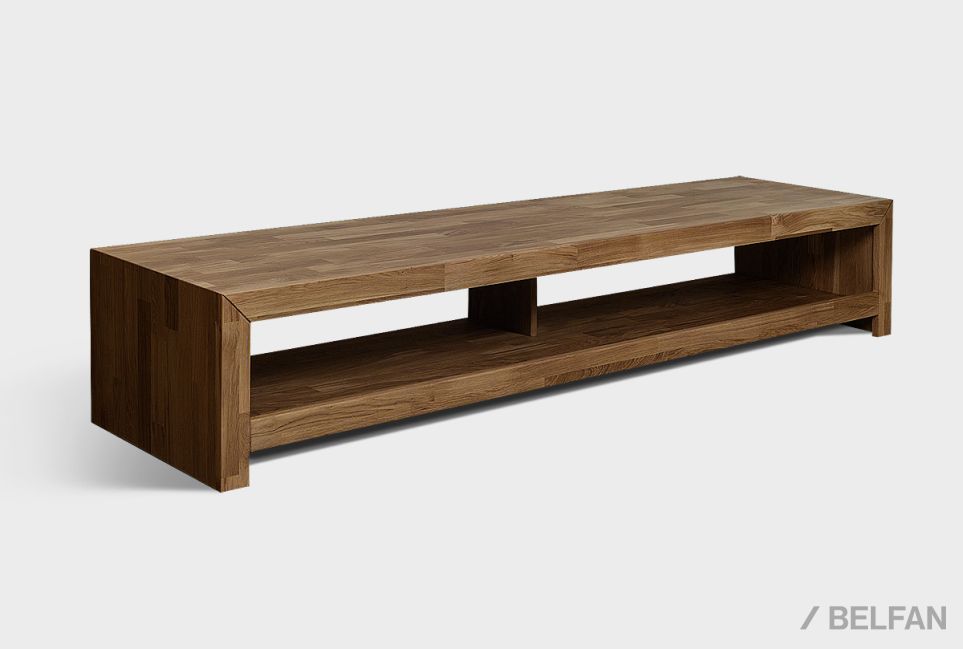 Тумба под ТВ "Арт" 140 (с нишами) массив дуба 1