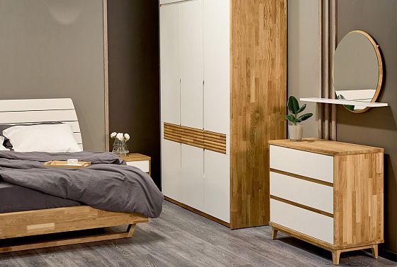 Комод "Уоллстрит" 3 массив дуба, МДФ 10