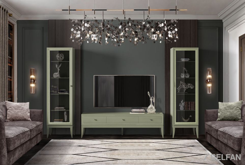 Тумба под ТВ "Коста" массив и шпон дуба 3