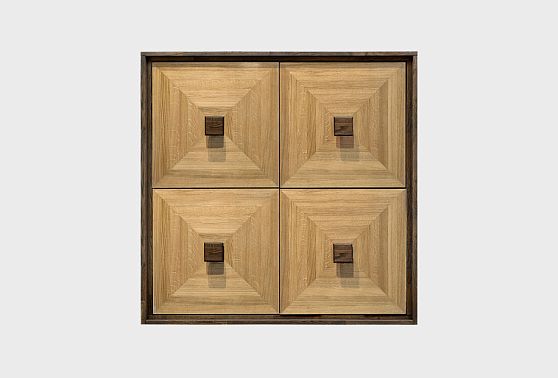 Модуль настенный "Cube Design" 4 массив и шпон дуба 2