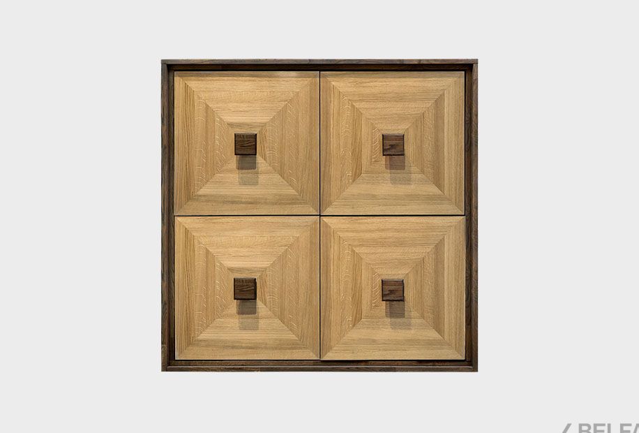 Модуль настенный "Cube Design" 4 массив и шпон дуба 1
