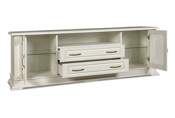 Тумба под ТВ "Верди Люкс ТВ22" массив и шпон дуба 4