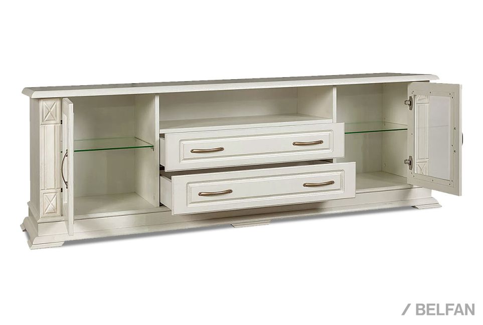 Тумба под ТВ "Верди Люкс ТВ22" массив и шпон дуба 3