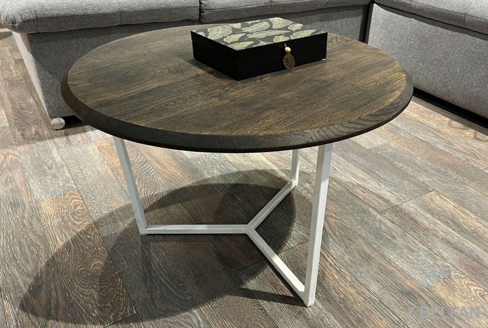 Стол журнальный "Арт" круглый 60 массив дуба, металл 1