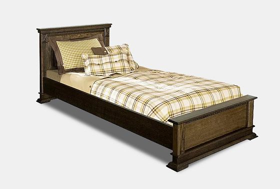 Кровать "Верди Люкс" (низкое изножье) массив и шпон дуба 2