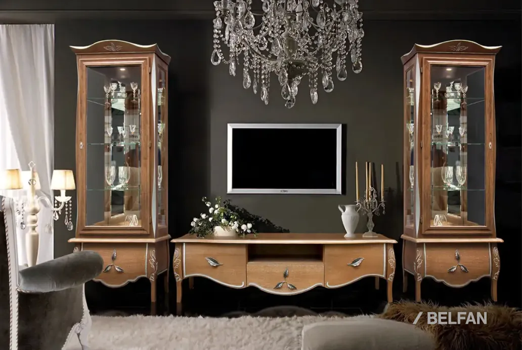 Гостиная «Трио» #4 коньяк с серебряной патиной