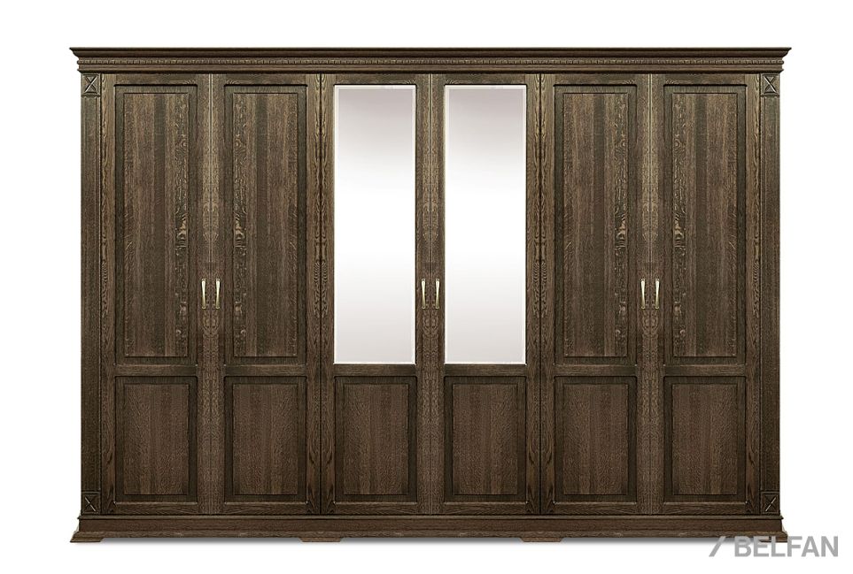 Шкаф 6-ти дверный "Верди Люкс" массив и шпон дуба 2