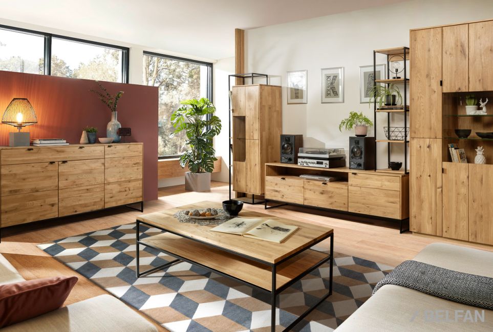 Тумба "Forest" 3 массив дуба, металл 3