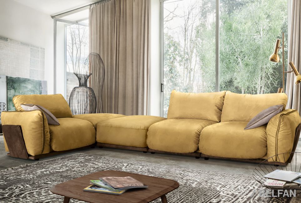 "Ферре" диван 3-х местный с пуфом 2