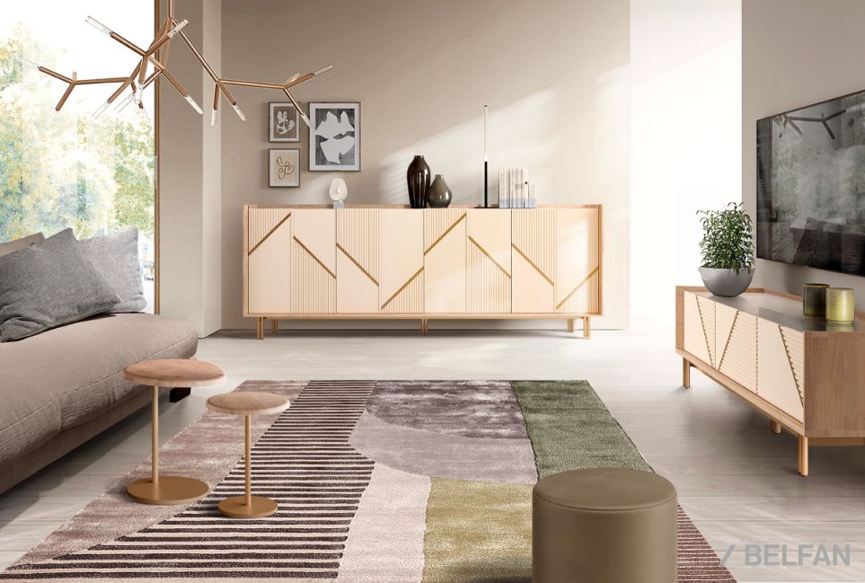 Тумба «Авеню» 4 шпон дуба, МДФ, металл 4