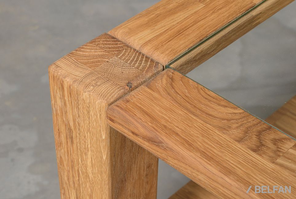 Стол журнальный "Норд" 70 (стекло) массив дуба, стекло 2