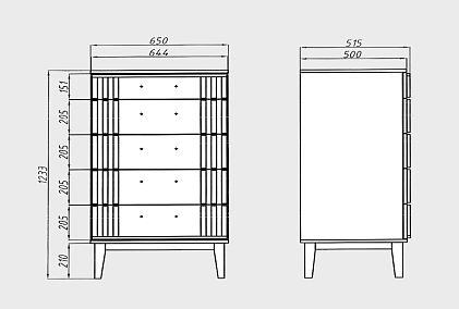 Комод "Чикаго" (высокий)