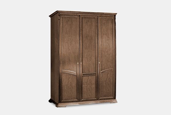 Шкаф для одежды 3-х дв. "Лика" (без зеркала) массив и шпон дуба 4