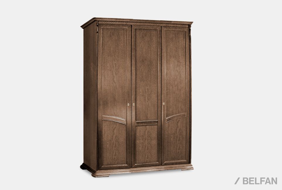 Шкаф для одежды 3-х дв. "Лика" (без зеркала) массив и шпон дуба 1