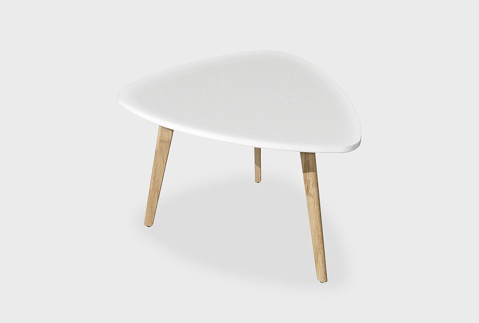 Стол журнальный "Уоллстрит" треугольный 265; н-бейц-масло, стл-антрацит