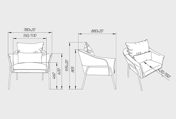 "Купер" кресло металл 8