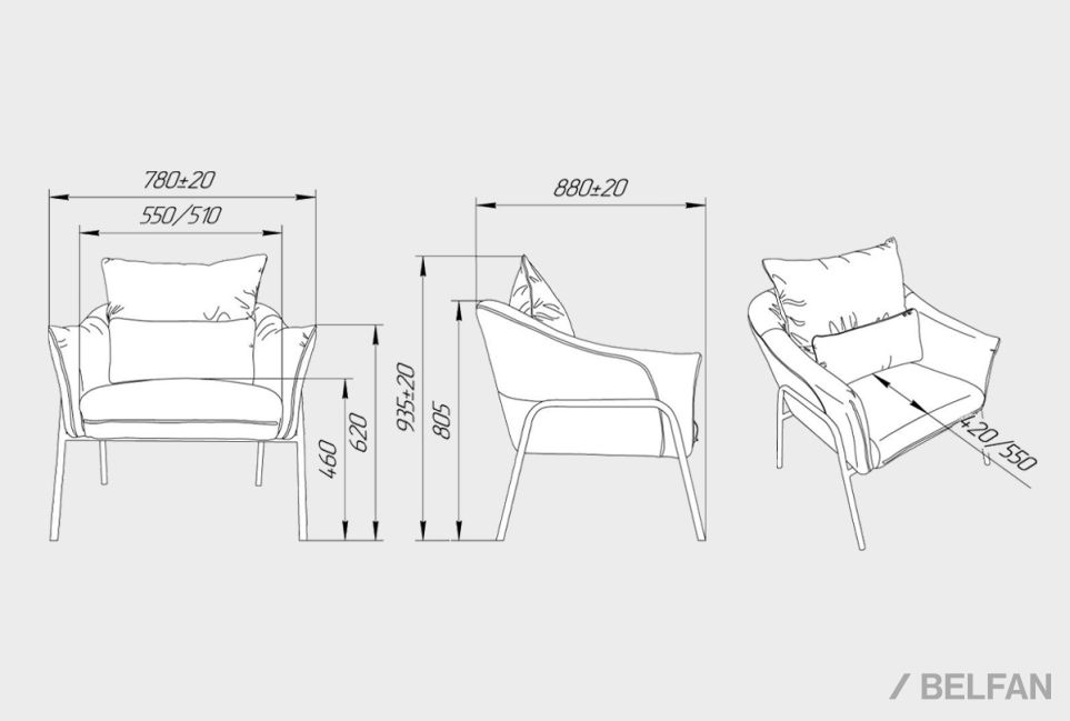 "Купер" кресло металл 3