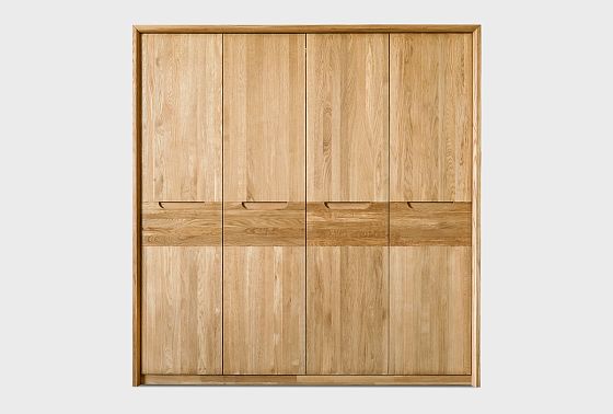 Шкаф для одежды 4-х дверный "Бремен" массив дуба 7