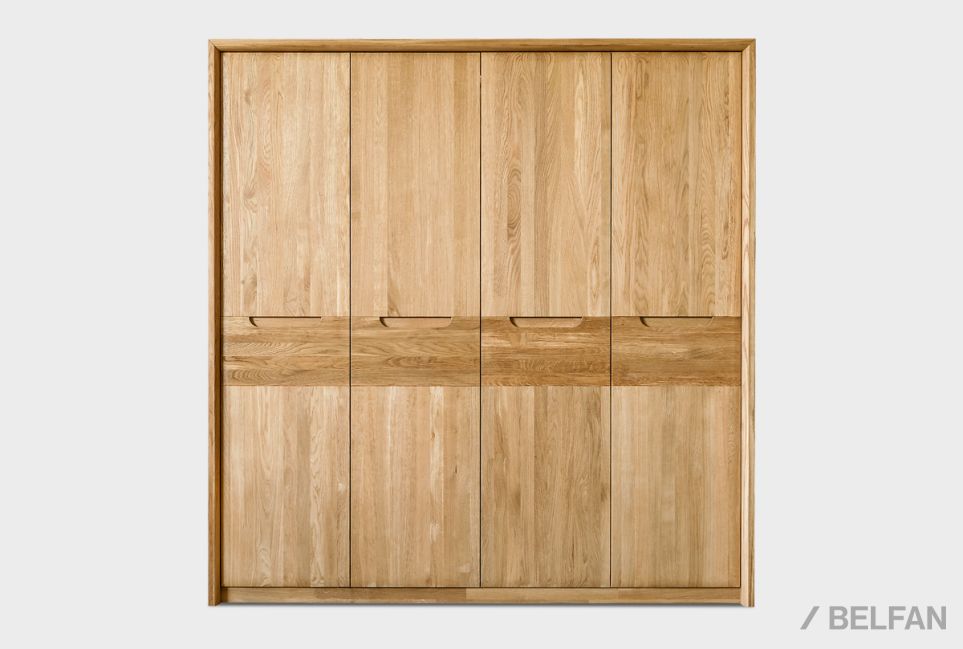 Шкаф для одежды 4-х дверный "Бремен" массив дуба 3