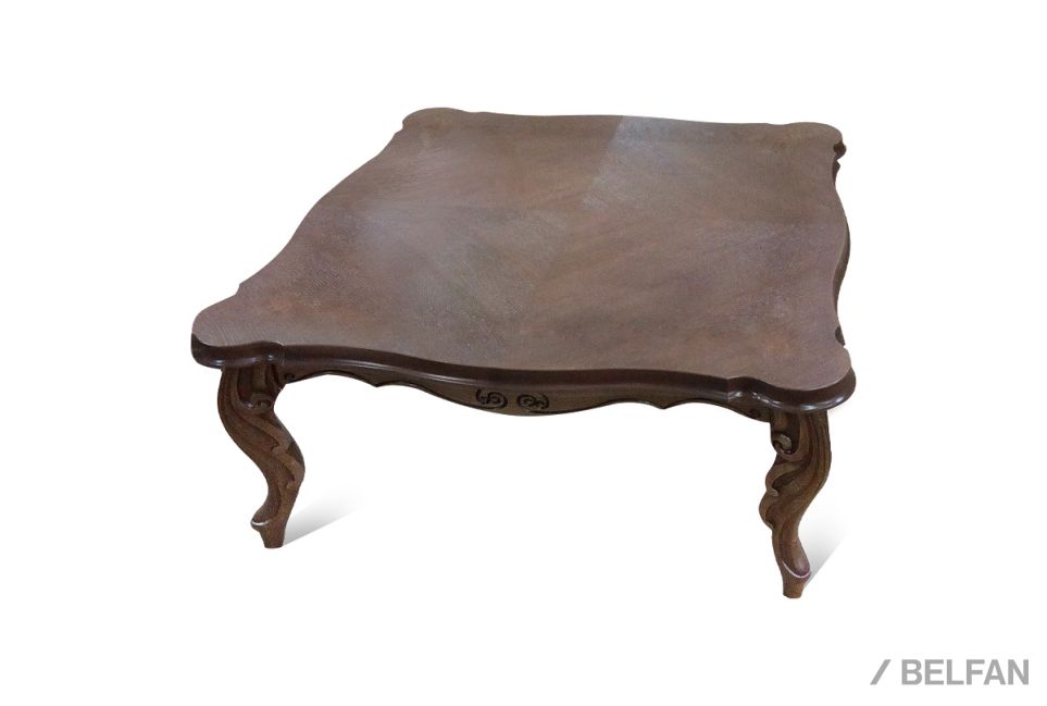 Стол журнальный "Луи" квадратный массив и шпон дуба 1