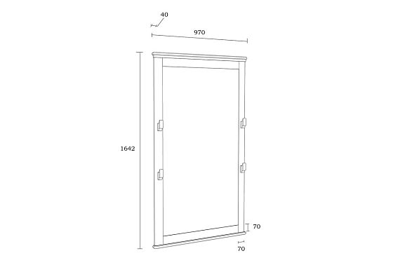 Зеркало настенное "Рандеву" 160 массив сосны 4