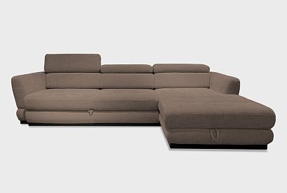 "Орландо" диван с оттоманкой ; раскл.; ММ-399-07; "Впередвыкатной" (1580х1920); правый; венге; Zevs 03 (гр. 3/Турция)