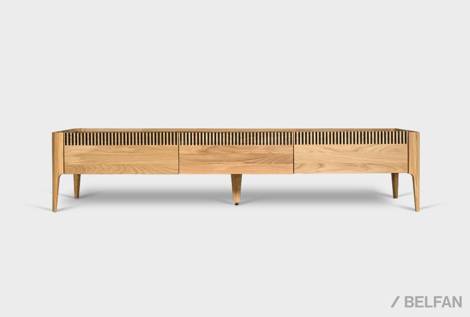 Тумба под ТВ "Бергамо" 170 массив дуба 2