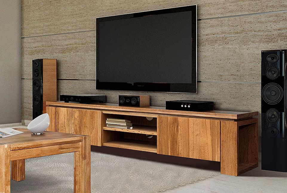 Тумба под ТВ "Берген" В-150; бейц-масло, графит