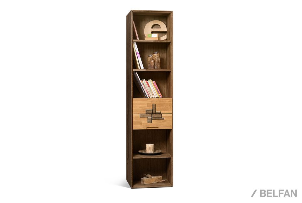 Стеллаж "Ирвинг Дизайн" 6 (с ящиками) массив дуба 2