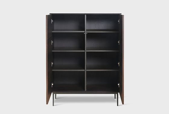 Тумба высокая "Монреаль" шпон дуба, МДФ, металл 7