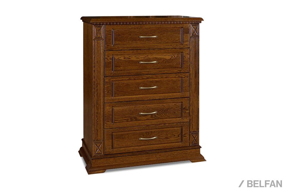 Комод высокий «Верди Люкс» массив и шпон дуба 1