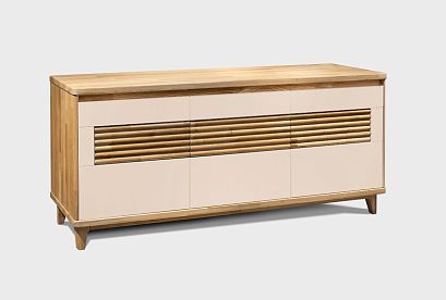 Тумба "Уоллстрит" 3; 3 двери; *А-012.33; к-бейц-масло, ф-нюд, вст-бейц-масло