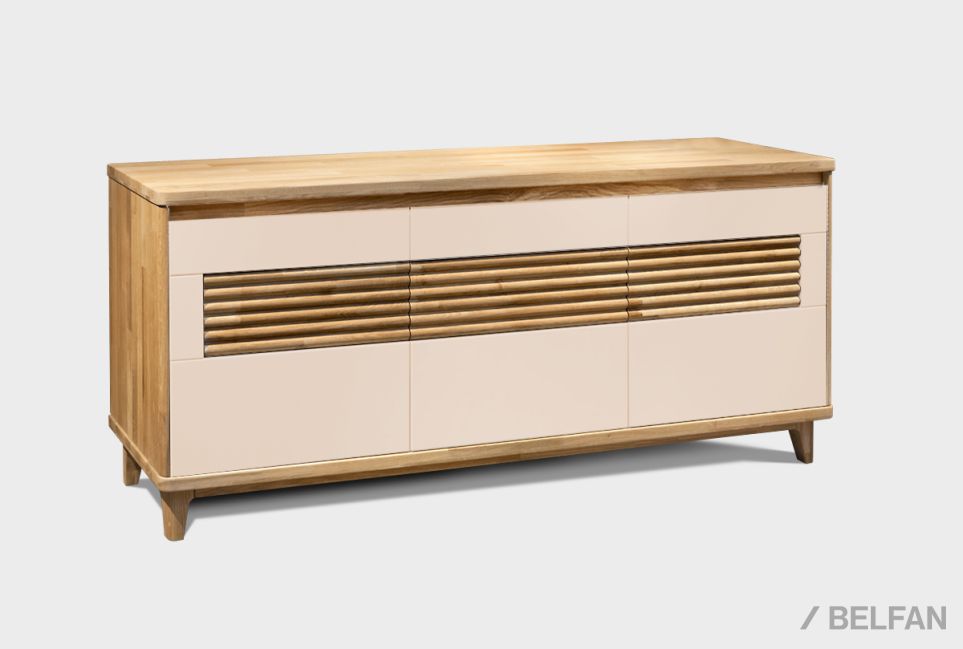 Тумба "Уоллстрит" 3 массив дуба, МДФ 1