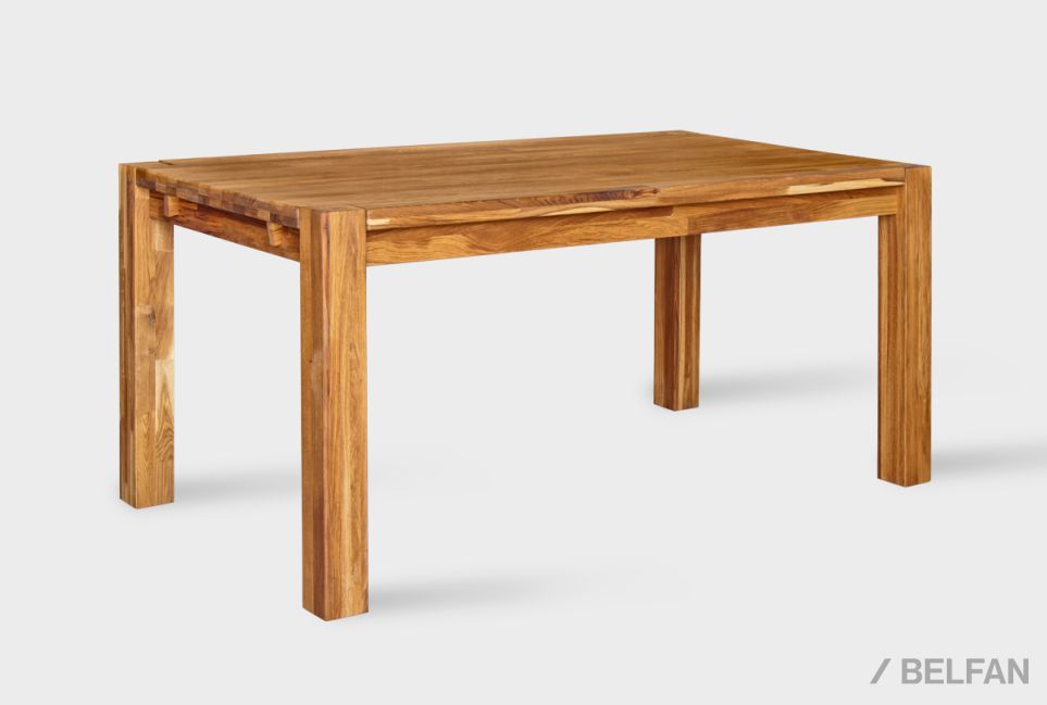 Стол обеденный "Берген" П-01 (сечение опор 90х90) массив дуба 1