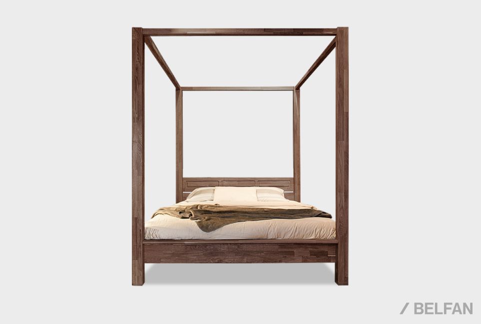 Кровать "Берген" А (с балдахином) массив дуба 2