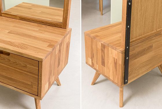 Тумба с зеркалом "Ирвинг" массив дуба 6