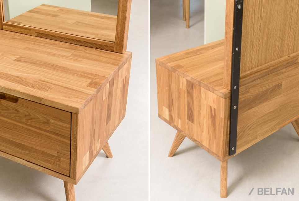 Тумба с зеркалом "Ирвинг" массив дуба 2