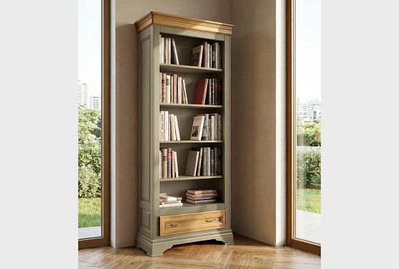 Стеллаж "Оливия" массив и шпон ольхи 10