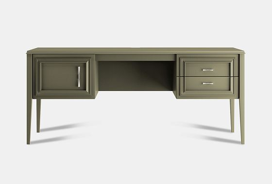 Стол письменный "Сакраменто" (2 тумбы) массив и шпон дуба, МДФ 3