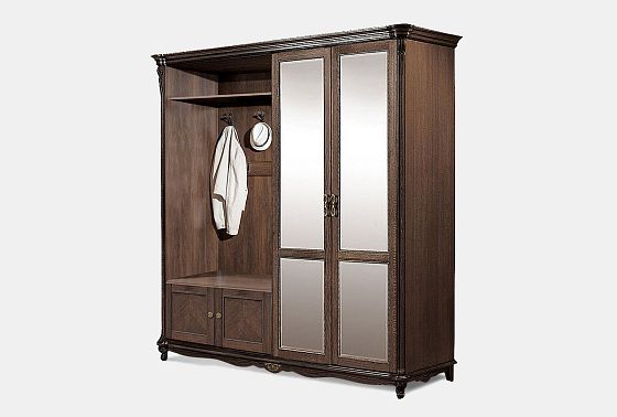 Шкаф комбинированный "Алези 22з" массив и шпон дуба 3