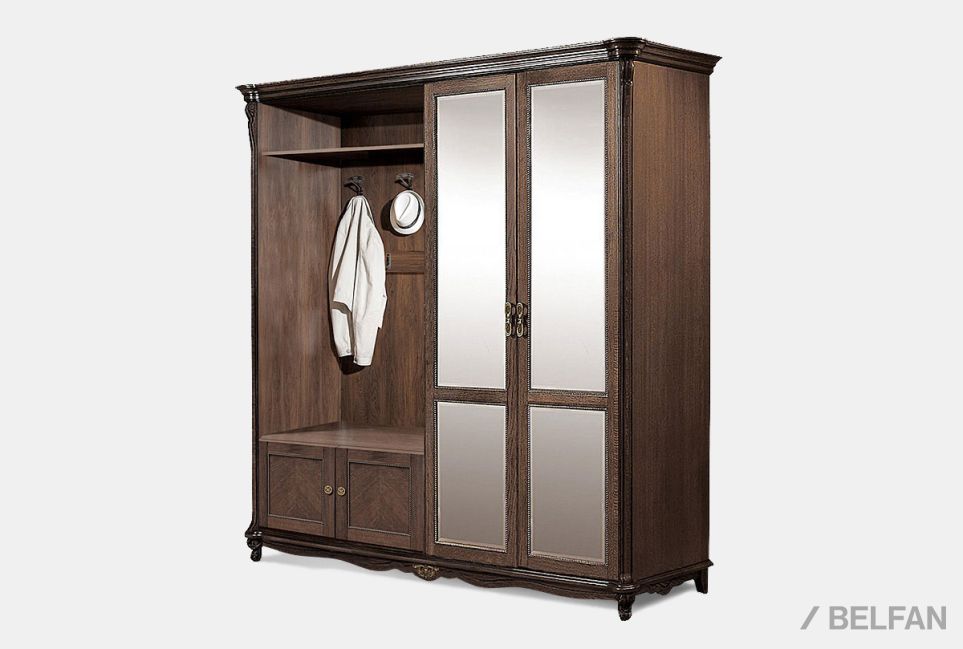 Шкаф комбинированный "Алези 22з" массив и шпон дуба 1