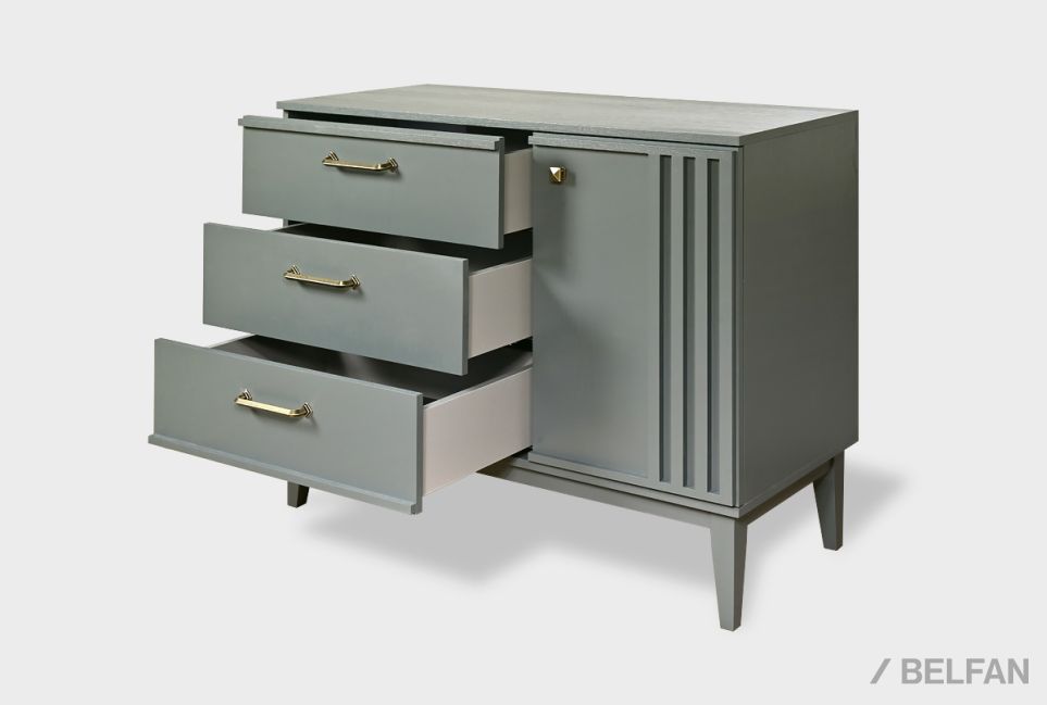 Комод "Чикаго" (3 ящика) массив и шпон дуба 10