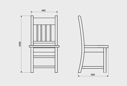 Стул "Горд"; *BMФ-5068; лак с патиной