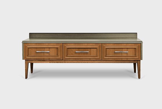 Тумба под ТВ "Сакраменто" 3 массив и шпон дуба, МДФ 8