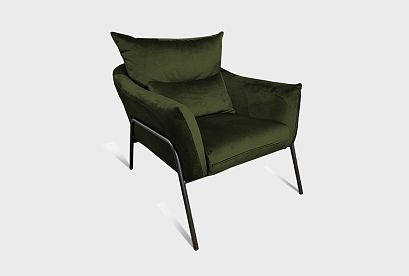 "Купер" кресло; нераскл.; 12; металл черный; PANDORA 309 32840; (гр. 1/БК)