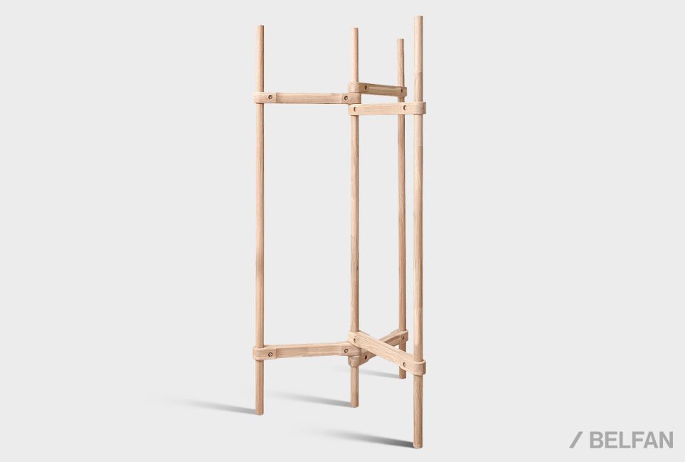 Вешалка напольная "Арт" (складная) массив дуба 1